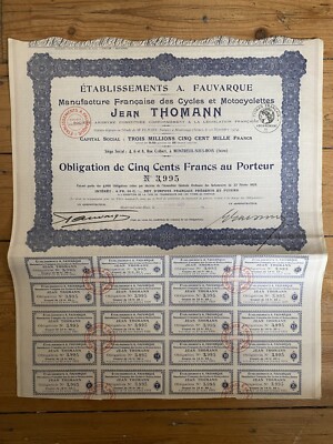 Cycles & Motorcycles JEAN THOMANN (MONTREUIL S/BOIS 93) (L)