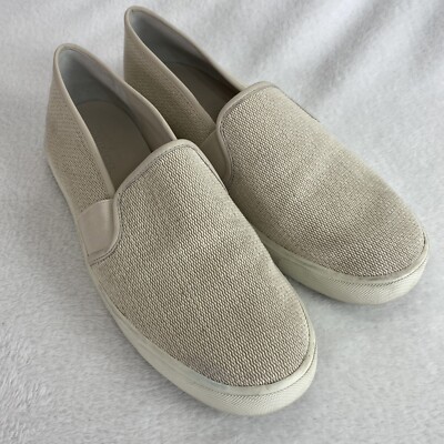 Vince Blair Womens Slip-on Sneakers Size US 8 EU 38 Beige Woven Jute Loafers