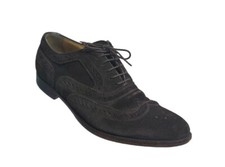 Doucal's Oxford Wingtips 43 Dark Brown Suede Italian Lace Up Men's Shoes