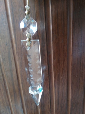 10Pcs 4''Crystal Clear Prism Chandelier Sconce Lamp Part Antique Vintage 