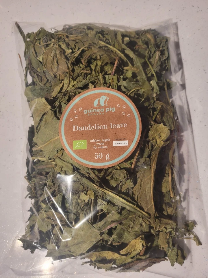 GUINEA PIG SNACKS LEAVES OF DANDELION NATURAL TREATS & SNACKS FOR RABBIT & OTHER RODENTS