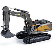 Excavator Construction Equipment Diecast Engineering Digger Truck for Kids Brown