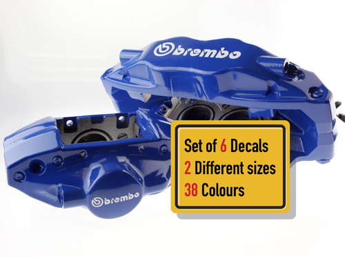 6 x Compatible with WRX STi Brembo (Different Style) Brake Caliper Decals - Picture 7 of 8