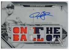 Alex Bregman 2021 Topps Triple Threads White Whale Auto Patch Printing Plate 1/1