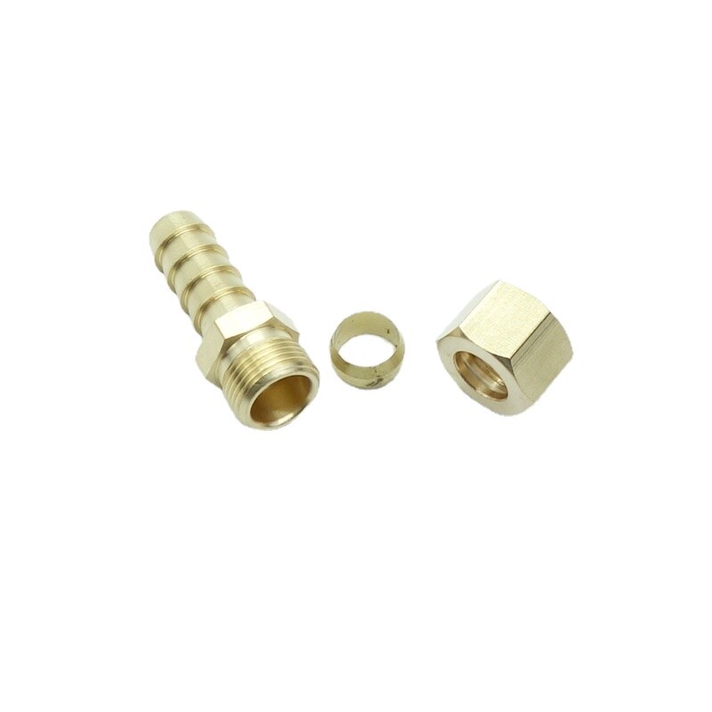 Compression 3/8" OD to 3/8" Hose Barb fitting Transmission Cooler Line