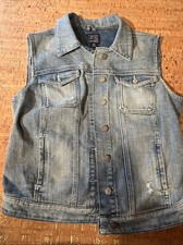 Guess Denim Jean Vest Womens Size Medium Made In Mexico