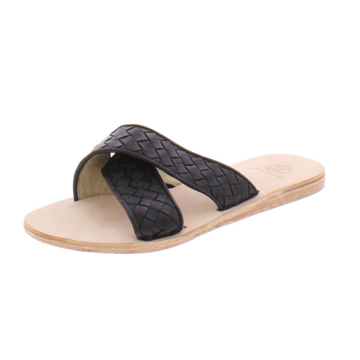 Дизайнерские женские черные босоножки-горки из искусственной кожи 8 Medium BM BHFO 4642 2990₽