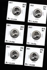 Lot of 6 1957 P- Washington Quarters- BU 90% Silver