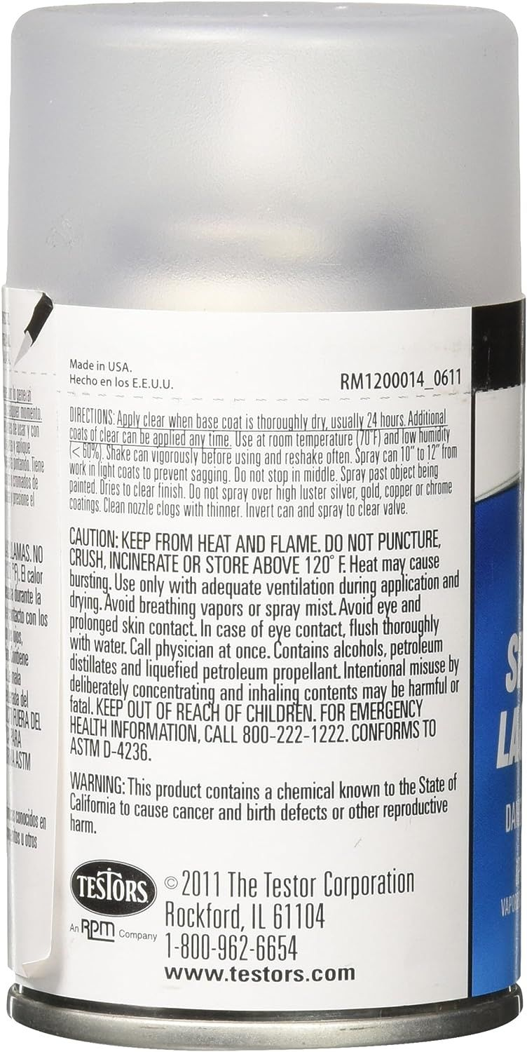 Testors Spray Lacquer 3oz, Clear Coat 3 Ounce (Pack of 1), eBay