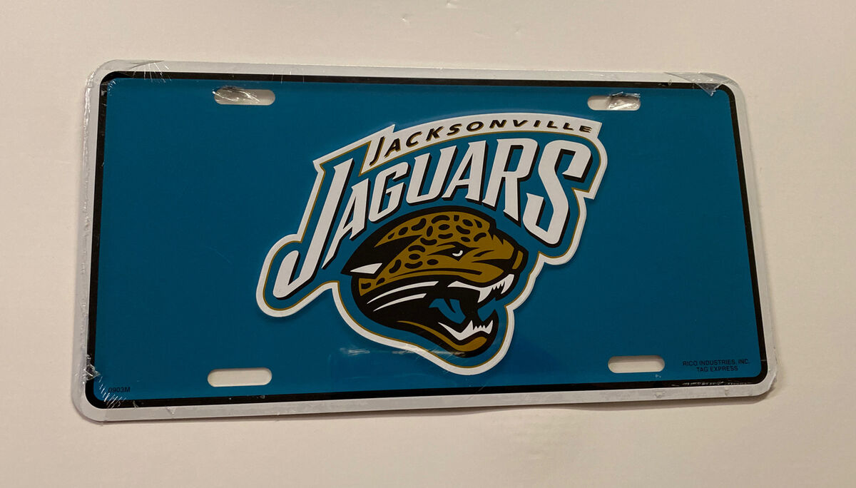 Jacksonville Jaguars NFL Official football metal car or truck license  plate. New