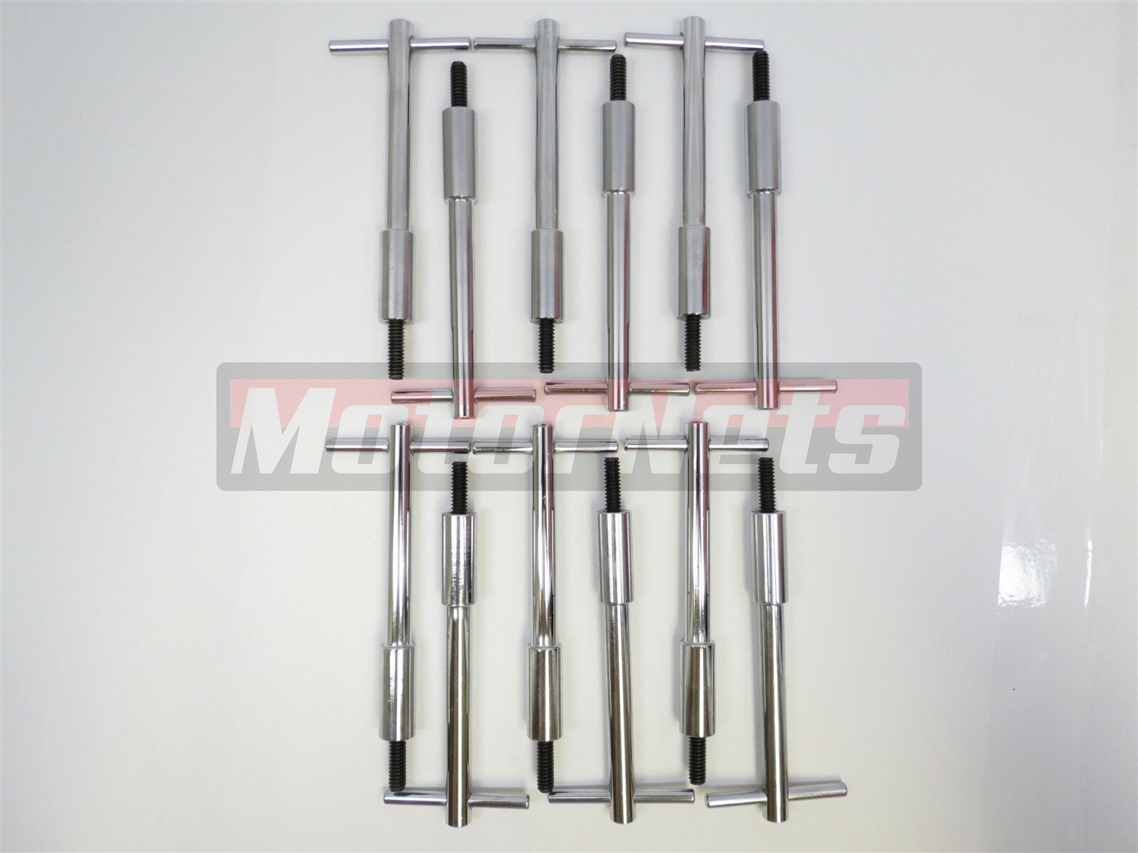 SB Ford Chrome Short TBar Valve Cover Hold Down Kit SBF 289 302 351W