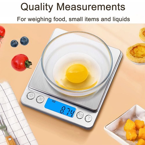 3KG Food Kitchen Scale, Digital Grams & Ounces for Weight Loss, Baking, Cooking - Picture 4 of 11