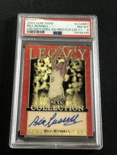 2022-23 Leaf Vivid Metal BILL RUSSELL Legacy Collection Autograph 1/1 PSA 8 NMMT