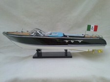 Nuevo Riva Aquarama 21" Blanco-Azul Asiento Calidad Madera Modelo Barco L50 Envío Gratis