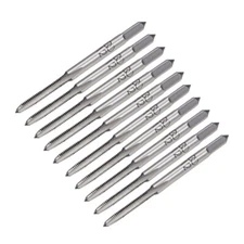 10pcs Metric Hand Tap M2 Thread 0.4 Pitch 3 Straight Flutes High Speed Steel