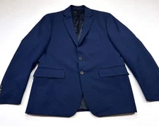 Ryan Seacrest Distinction 38S Men Suit Jacket Navy Blue 2-Button Dual Vent