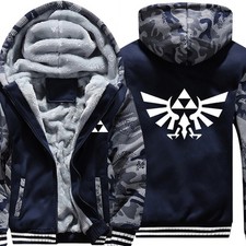 Link Hoodie Winter The Legend of Zelda Coat Thicken Zip Warm Jacket Sweatshirt