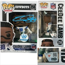 FUNKO POP CEEDEE LAMB SIGNED DALLAS COWBOYS #256 EXCLUSIVE VINYL FIGURE-FANATICS