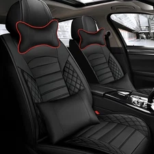 For Toyota RAV4 Front + Rear Car Seat Covers 5-Seats Protector Leather Full Set!