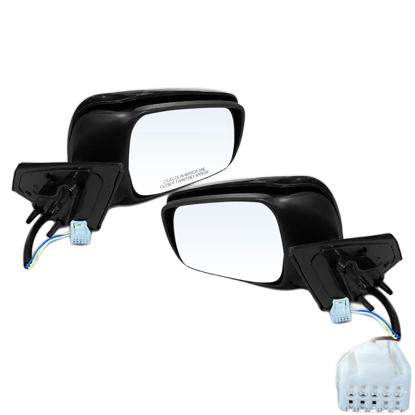 2x Power Mirror w/ Power Glass Adjust Manual Folding for Mitsubishi Lancer 08-14