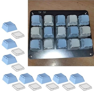 8PCS Cheey Profile Keycaps for Mechanical Keyboards PBT+PC Keycap 1U Keycap Set
