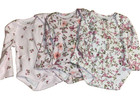 JC !WOW! BABY ESSENTIALS 3M 0-3M Floral Set of 3 COZY Long Sleeve bodysuits — photo 1