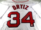 David Ortiz / Autographed Boston Red Sox White Custom Baseball Jersey / COA