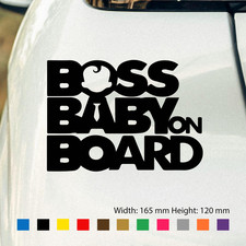 BOSS BABY ON BOARD DECAL DIE CUT VINYL STICKER FOR CAR BUMPER WINDOW HQ