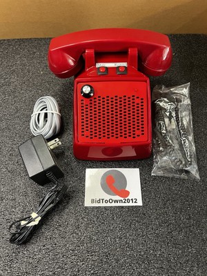 2500 Style Orator Desk Top Style Vintage Phone w/ Mute/Restore Buttons - Red