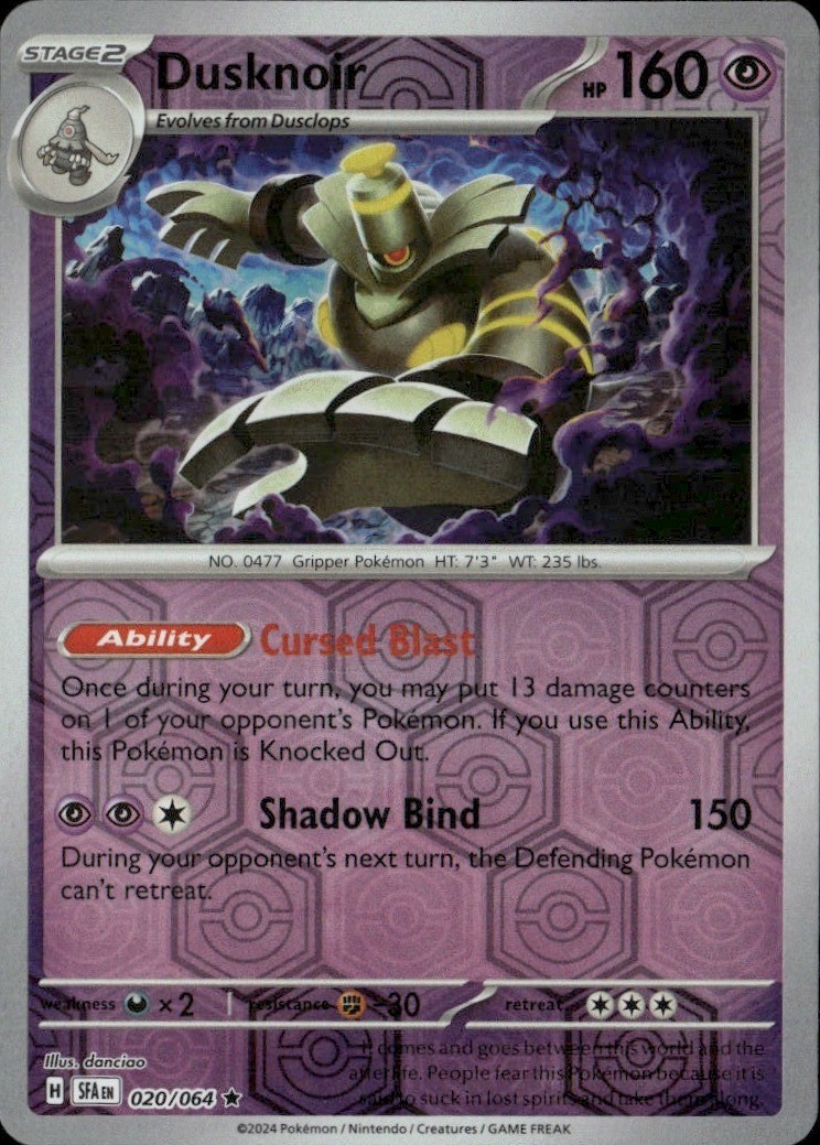 Dusknoir Holo Rare PRE SV: Prismatic Evolutions 037/131 LP
