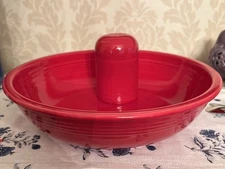 Homer Laughlin Fiestaware 12 1/2 in Pasta Bowl and Cheese Shaker  - Scarlet Red 