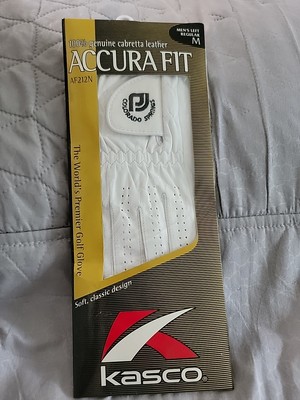 KASCO Aqua Super AS300 Golf Glove Mens Left Hand LARGE Cabretta Leathr White NEW