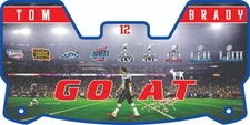 Patriots Tom Brady mini Football Visor, Universal Fit Multiple Designs w clips