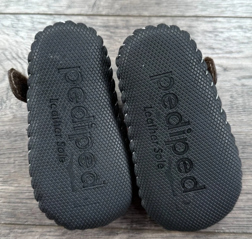 Roupas para bebês meninas Isabella marrom chocolate 6-12 meses sapatos - Imagem 4 de 4