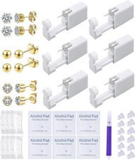 Ear Piercing Kit Disposable Gun with Sterile 3Mix-3mm-Gold-