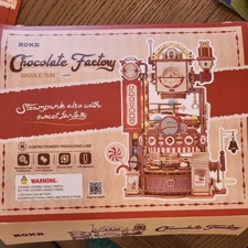 PARTS ONLY ROKR DIY Chocolate Factory 3D Wood Puzzle Assembly Toy READ