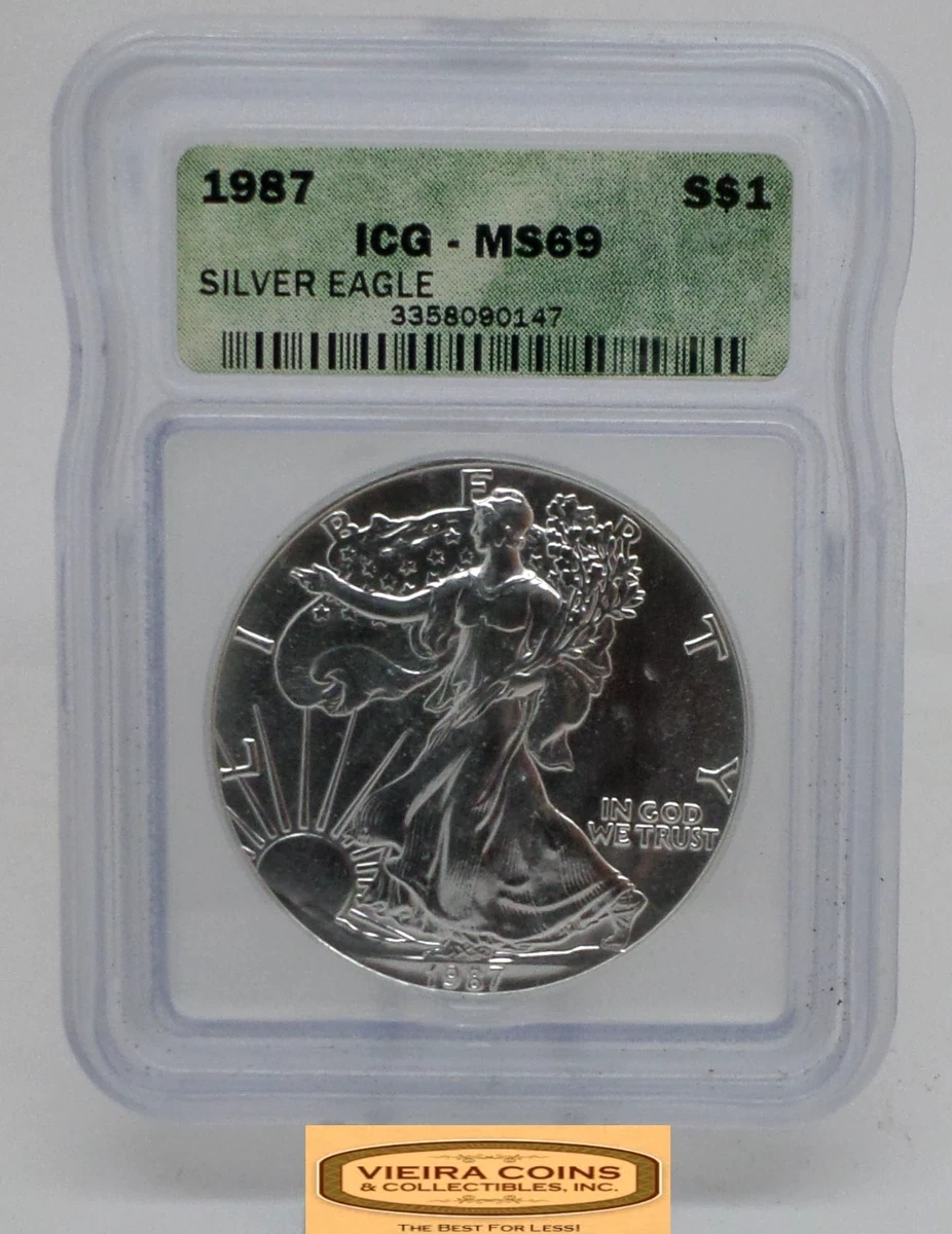 ICG Certified American Eagle Silver Bullion Coins for sale | eBay