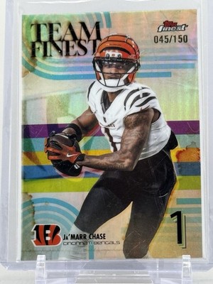 Ja"Marr Chase 2025 TOPPS FINEST TEAM FINEST Teal /150 #TF-6 Bengals