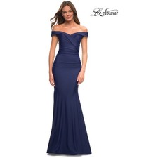 La Femme Off-the-Shoulder Long Formal Gown - Size 12 - New