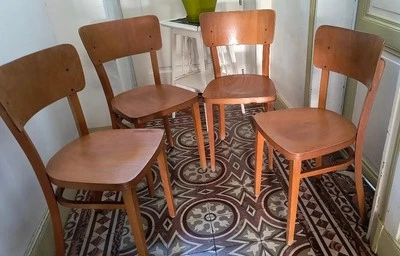 4 chaises bistrot Thonet made in czechoslovakia années 50/60 - Photo 1/4