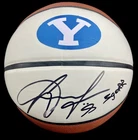 Egor Demin Signed Autographed BYU Cougars White Panel Basketball Nets Psa/Dna