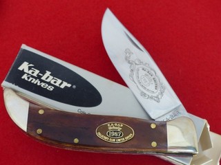 Ka Bar KABAR USA CK87 mint in box smooth bone custom Grizzly clasp knife