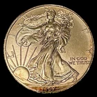 1997   American 1 Oz Silver Eagle -lite Tone Awesome Unc Condition - Comb Ship