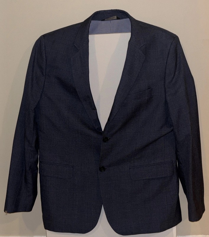 Banana Republic 42R Tailored Slim Fit Blue/Gray Blazer Jacket
