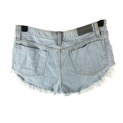 Carmar Womens Denim Shorts Floral Applique Distressed Cut Off