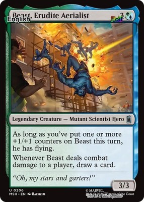 Beast, Erudite Aerialist EN [MSH - 206] - NM [Foil] TCG MTG