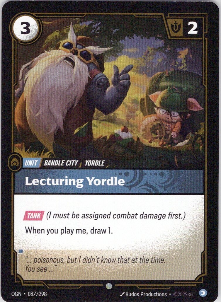 Lecturing Yordle 087/298 - Origins Foil NM - Riftbound