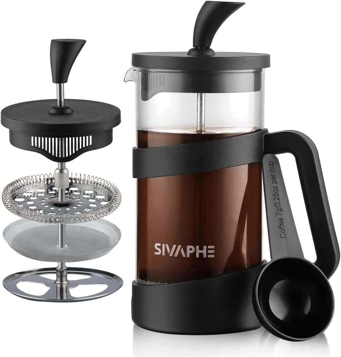 Small French Press 12Oz Light-Weight Durable High Borosilicate Carafe/Tea Maker 