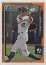 2015 Bowman Chrome Prospects Orange Refractor 21/25 Chad Pinder #BCP110 0c6
