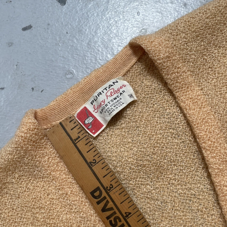 Vintage Puritan Gary Player Mohair Wool Blend Cardigan Sweater Made USA M - Image 4 of 4